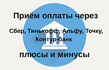 Приём оплаты через Сбер, Тинькофф, Альфу, Точку, Контур-банк — плюсы и минусы